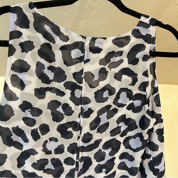 cabi Feline Purple Lavender Animal Print Peplum Blouse - Picture 10 of 11